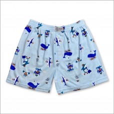 Light Blue Playful Whale Animal Boxer